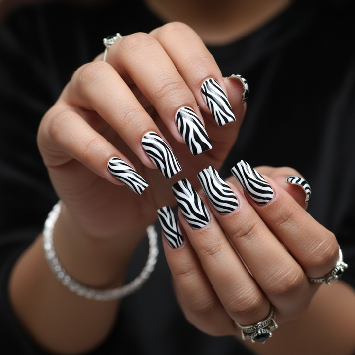 Zebra Print Nails